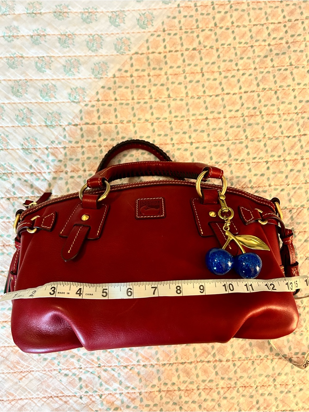 Dooney & Bourke Red Florentine Medium Mail Satchel, excellent used condition - Picture 13 of 15